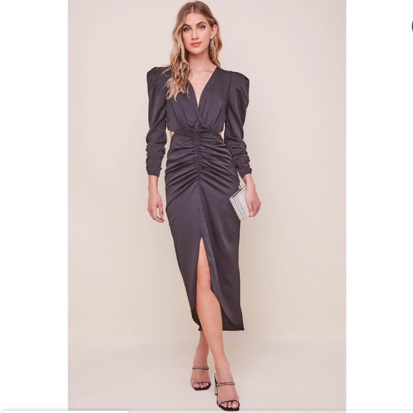 Astr Dresses & Skirts - ASTR The Label Jayla Ruched Cut-out Dress, XS